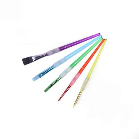 Organic Rod Silicone Mixed Nylon Hair Acrylic Paint Artist Brush For Oil Watercolor Acrylic Painting Brush